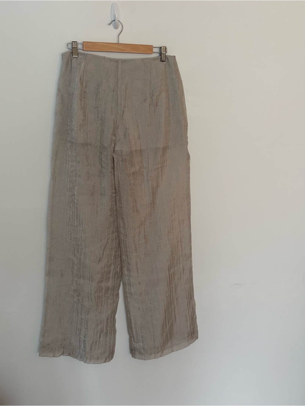 Zara Lightweight Sheer Wide-Leg Pants - - Picture 3 of 6